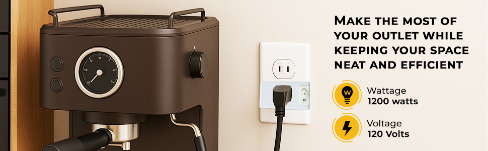 Maximize outlet use / 1200W / 120V