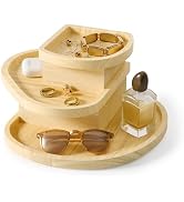 Umbra Cove Storage Box, 3-Tier Stackable Jewelry Organizer, Natural | Engineered wood, hidden com...