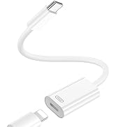 3 in 1 USB C to Female Lightning Adapter, Male Type C to Female Lightning Headphones Audio Adapte...
