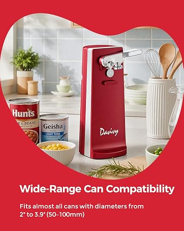 NK-0734 Davivy can opener, wide-range compatibility for 2-3.9-inch diameter cans