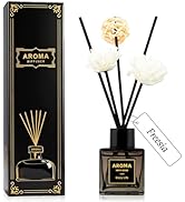 Black Glass Bottle Scent Diffuser, 1.7 oz Reed Diffuser with Sticks, Home Fragrance for Bookshelf...