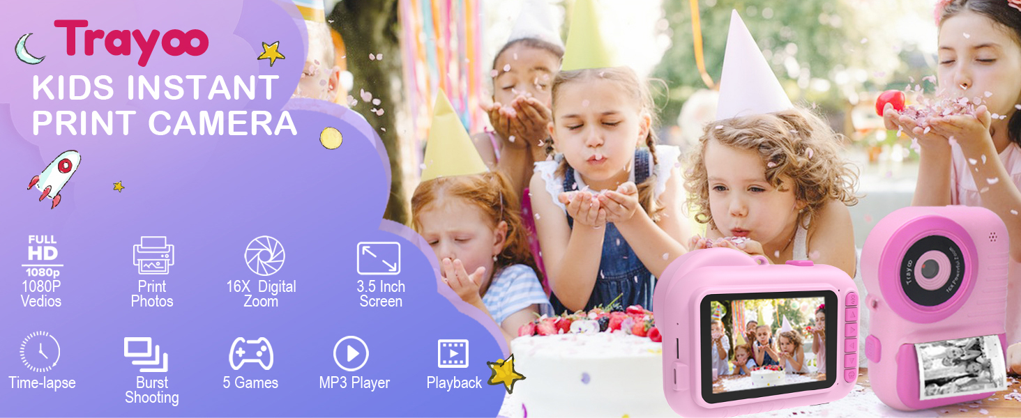 kids instant print camera