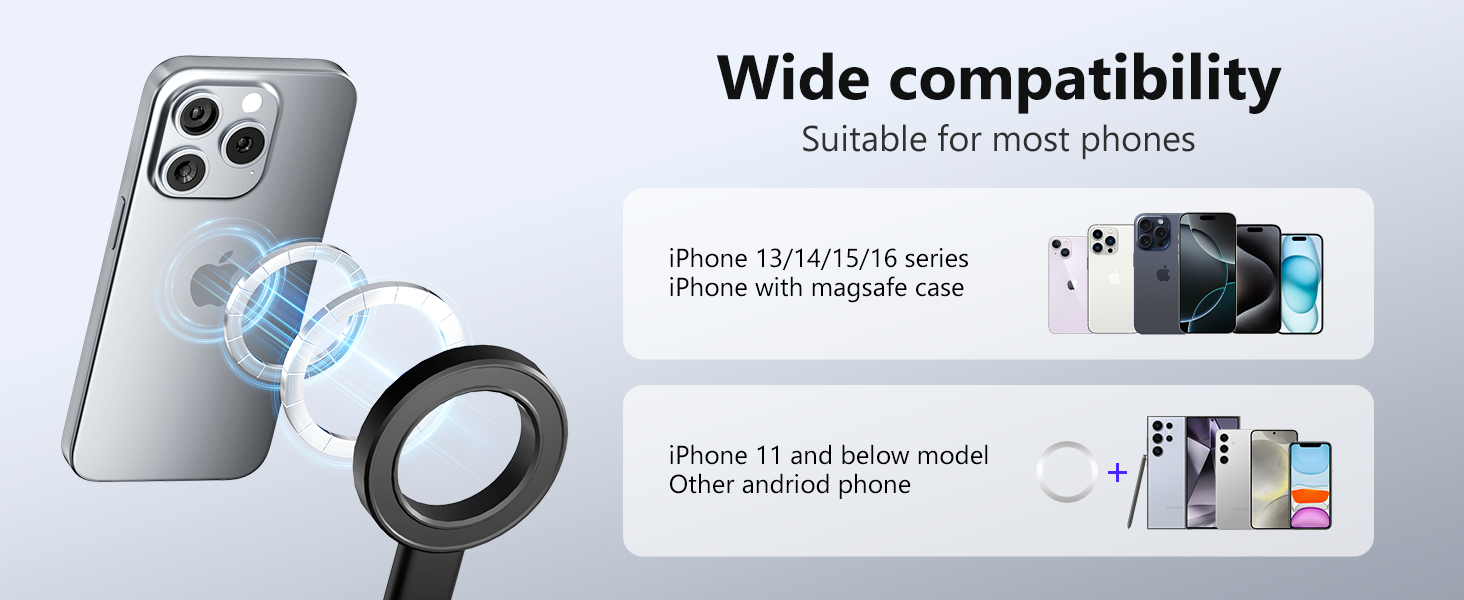 Magnetic selfie stick for iPhone