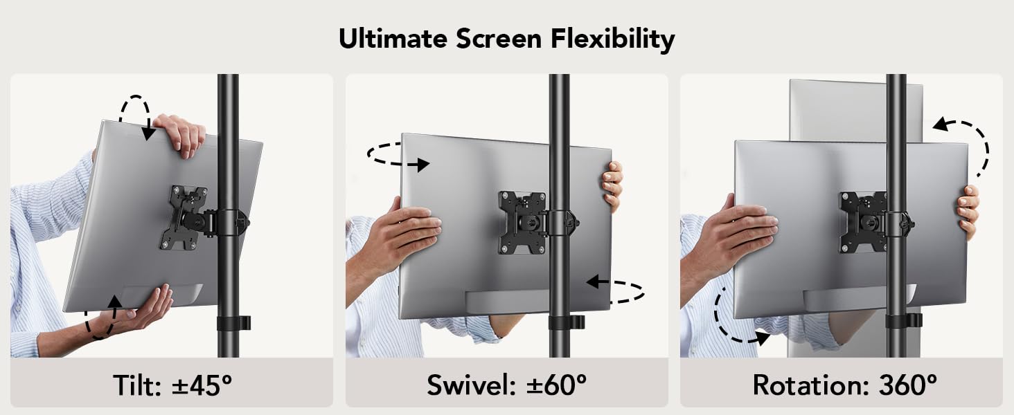 vertical dual monitor stand vertical monitor stand double monitor mount