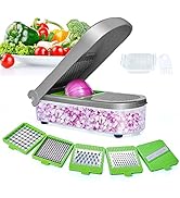 LHS Vegetable Chopper-7 in 1 Pro Onion Chopper Cutter Mandoline Slicer Food Chopper Dicer Slicer ...