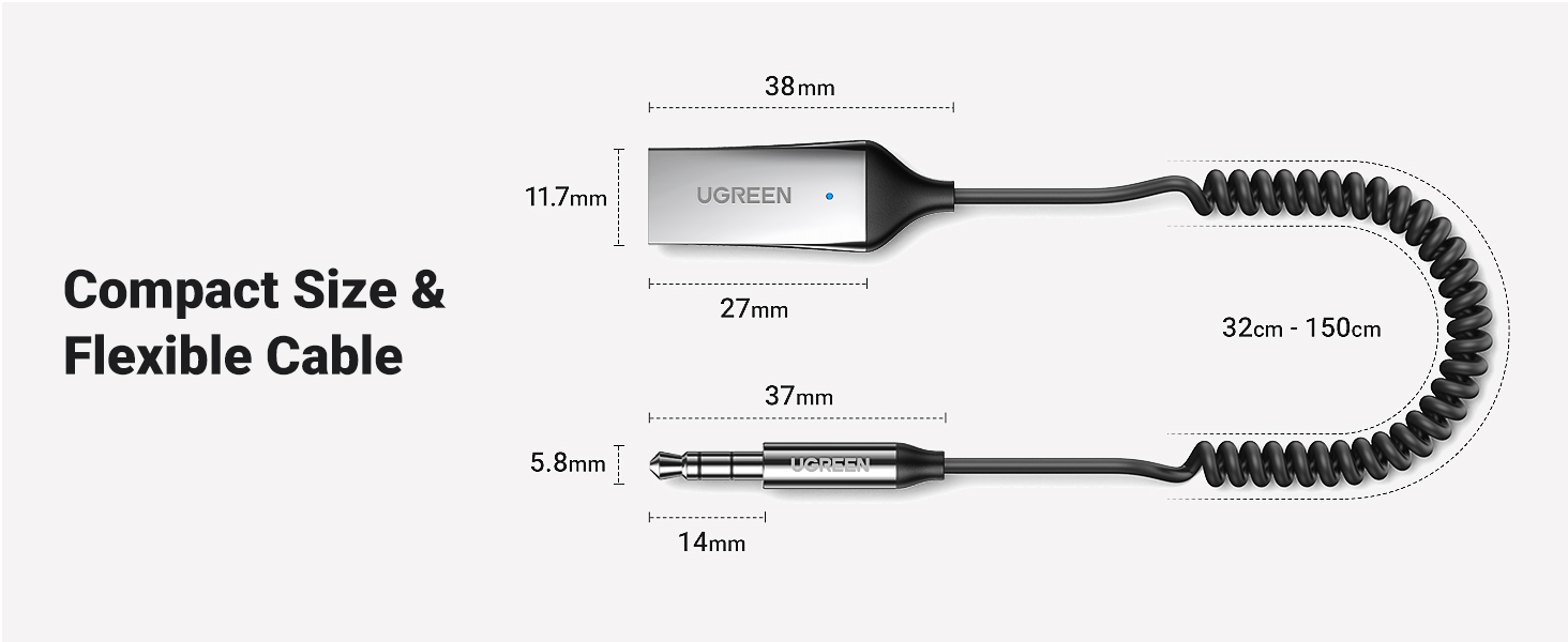 Aux to Bluetooth 5.3 Adapter
