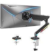 MOUNTUP RGB Single Monitor Arm Fits 32 27 24 22 inch, Holds 4.4-22lbs Screens, Monitor Stand for ...