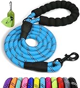 Taglory Rope Dog Leash 6 FT with Comfortable Padded Handle, Highly Reflective Threads Leash for M...