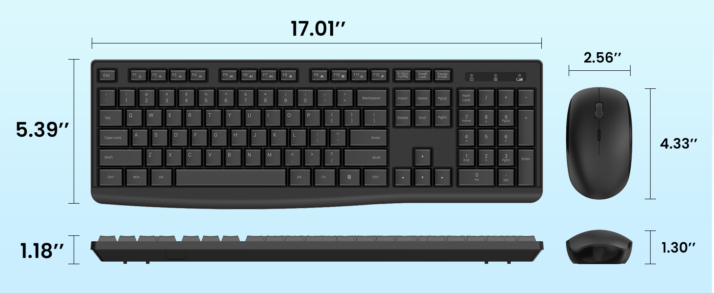 wireless keyboard mouse combo