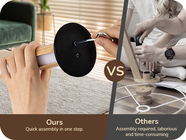 One-piece Design End Table Lamp