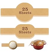 PLAPITATE Parchment Paper Bread Sling for Dutch Oven, Non-Stick Unbleached Bread Baking Mat, 50 P...