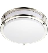 LINEWAY Motion Sensor Ceiling Light 10inch 16W 1600LM Indoor Outdoor LED Flush Mount Light Fixtur...