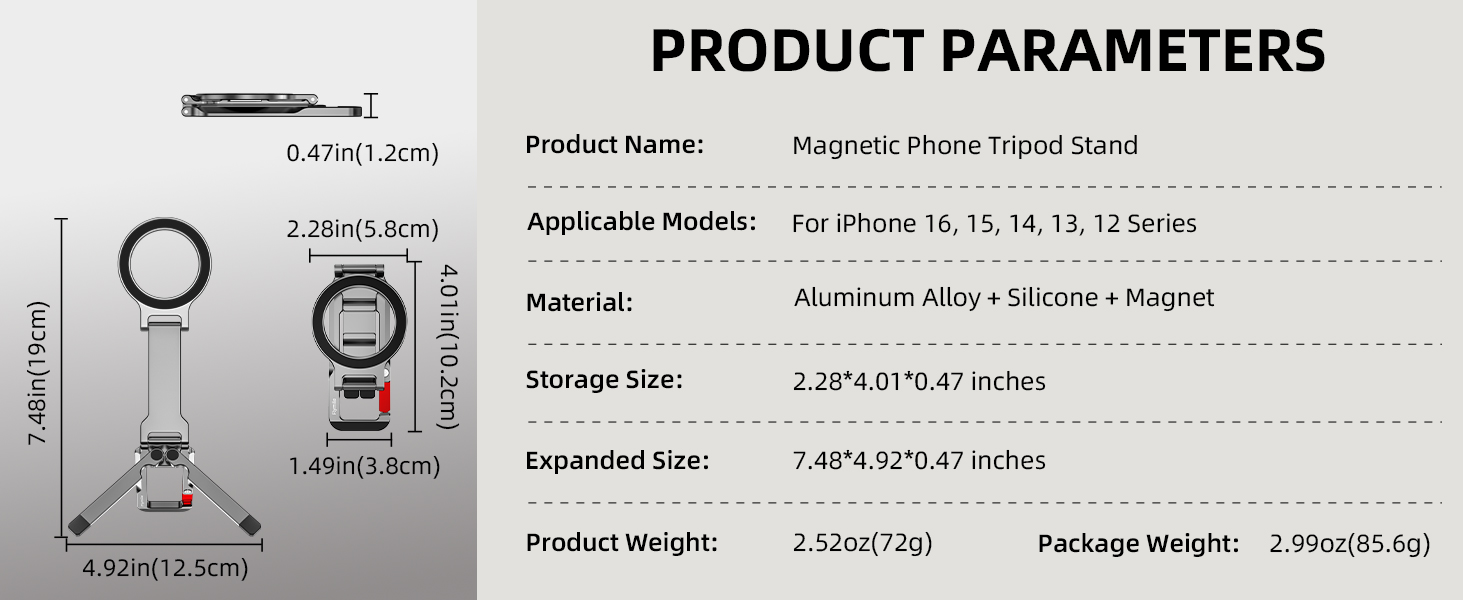iphone magnetic tripod