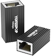 YOFEEPOP RJ45 Ethernet Coupler, 10Gbps Network Cable Extender for Cat8/7/6/5, Female to Female, A...