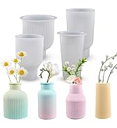Preshwous Resin Vase Mold, 4 Pack Silicone Mold for DIY Vase, Silicone Molds for Epoxy Resin DIY ...