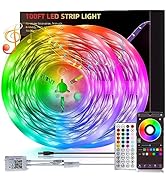 100ft Led Lights For Bedroom (2 Rolls of 50ft), Led Strip Lights Music Sync Corlor Changing, Led ...
