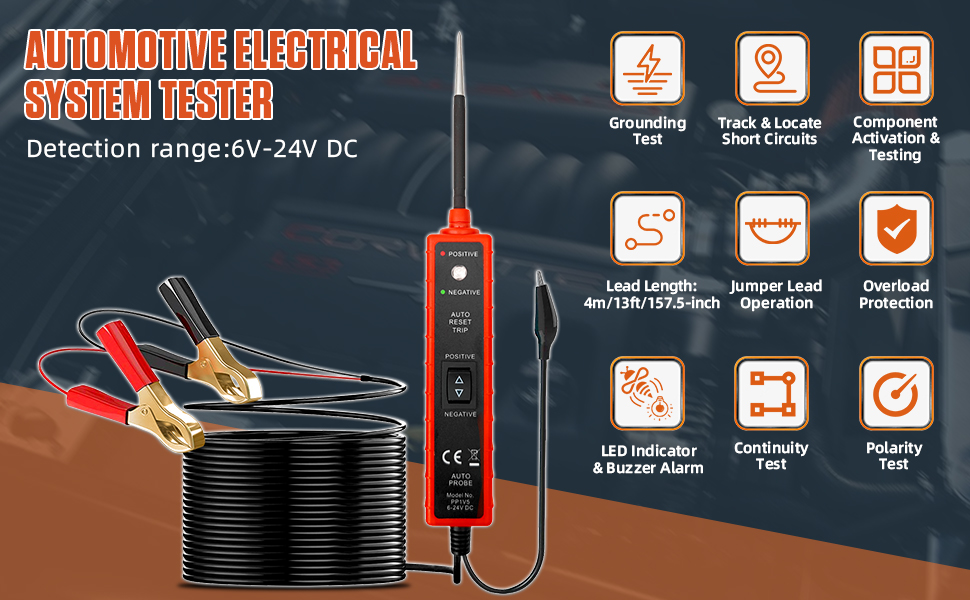 6-24V Power Short Circuit Probe Tester