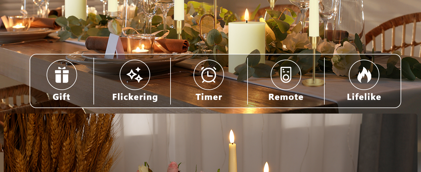 battery operated taper candles