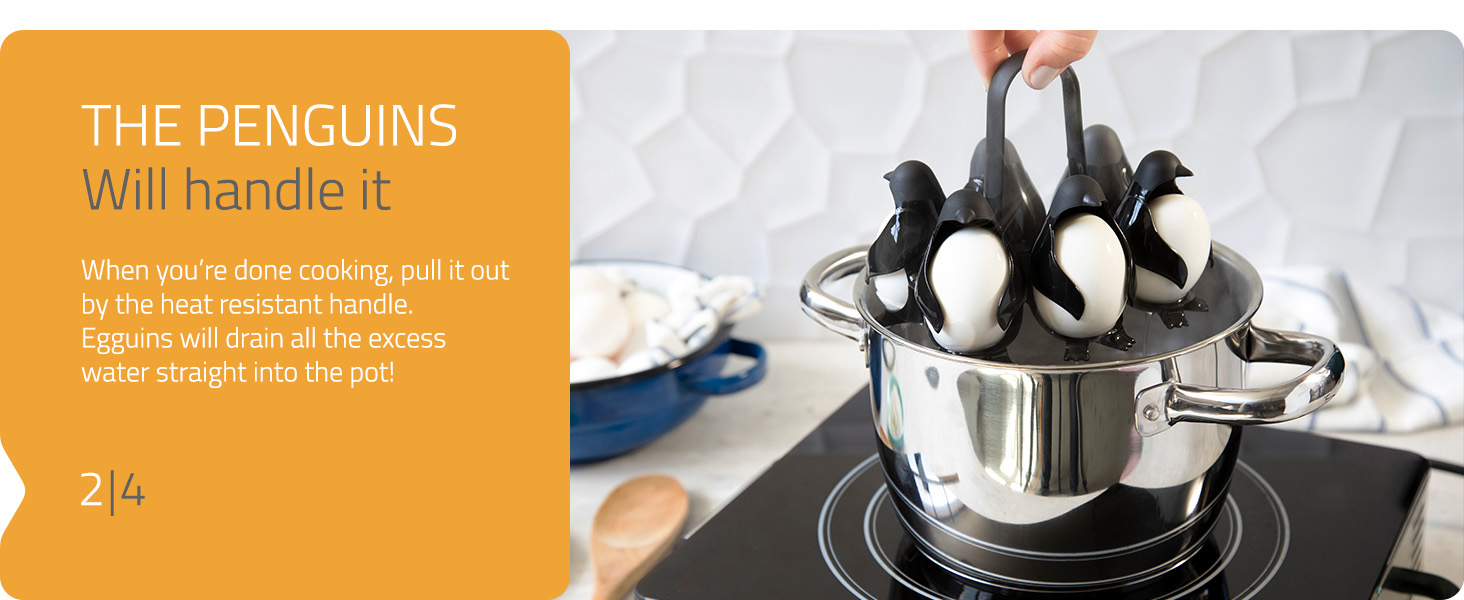 Peleg Design Egguins Multipurpose Egg holder and Cooker