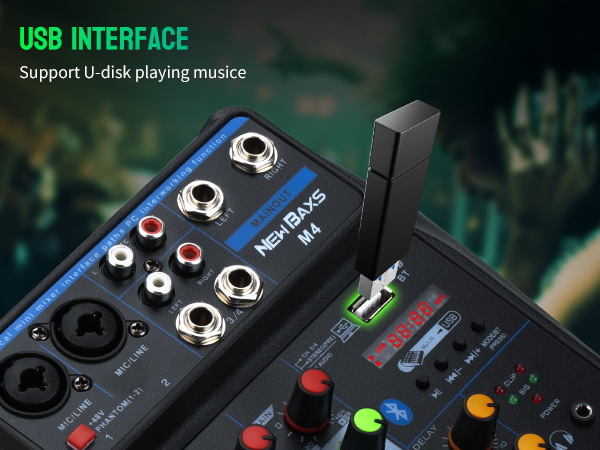 mixer digital usb audio interface mixer