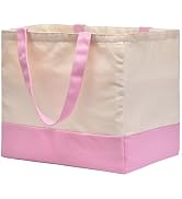 CNaiyunpin Canvas Reusable Grocery Bags Heavy Duty, 8.3 gal Foldable Large Tote Bag with Handles,...