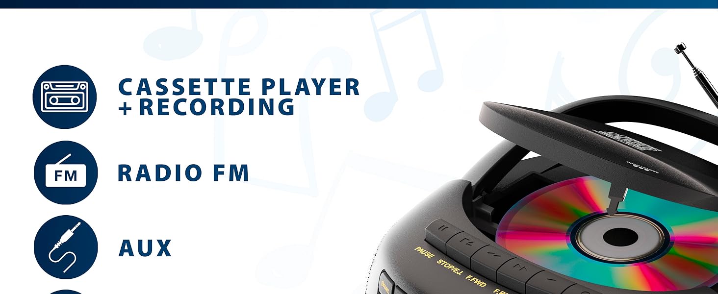 cd player cassette player cd players portable boombox cd players for home lecteur cd boom box