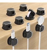 Magnetic Cable Clips, Adjustable Cord Holder Management, Adhesive Wire Keeper Organizer for Home ...