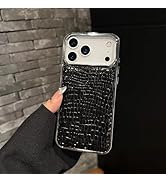 Losin Compatible with iPhone 17 Pro Max Classic Retro Crocodile Case,PU Leather Glitter Electropl...