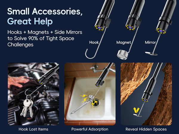 borescope camera with light