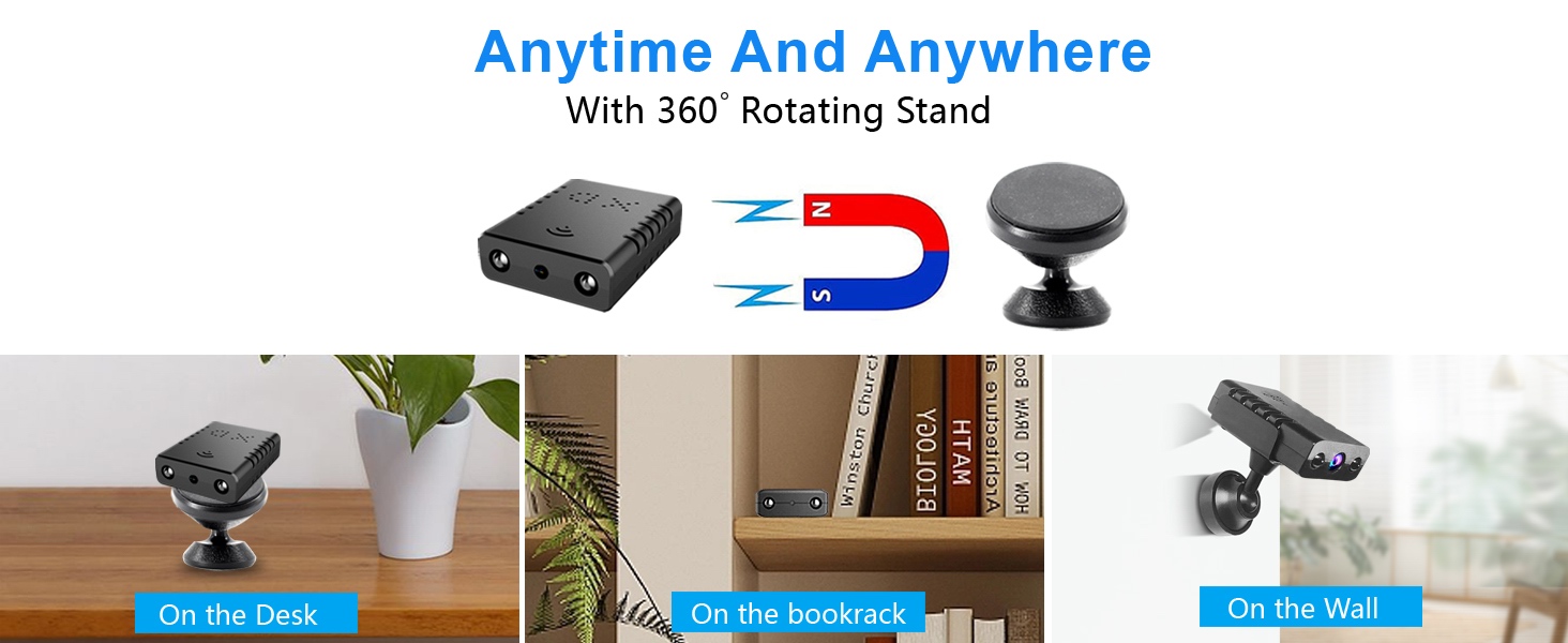 With 360 degree rotating stand