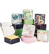 PH PandaHall 30 Pack Kraft Gift Box 5 Style Flower Pattern Candy Box Gift Wrapping Box Cookie Tre...