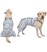 Arblina Dog Recovery Suit, Adjustable Rear Leg Sleeve to Stop Licking Wounds for Large Medium Mal...