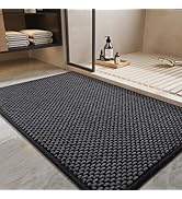 PADOOR-Bath Mat-Super Absorbent Chenille Bathroom Mats-Rubber Backed Bath Mats for Bathroom Non S...