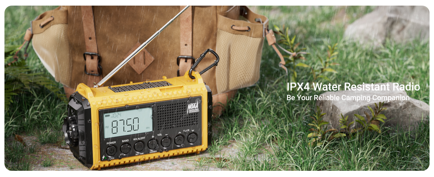 noaa weather radio with battery backup and cell charger