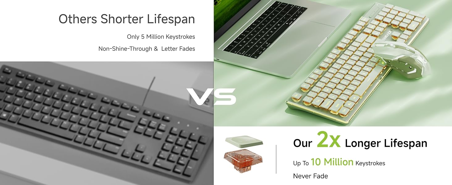 green wireless keyboard and mouse