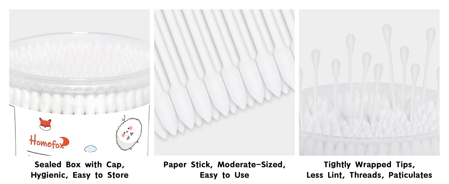 HOMEFOX COTTON SWAB PRECISION POINTY