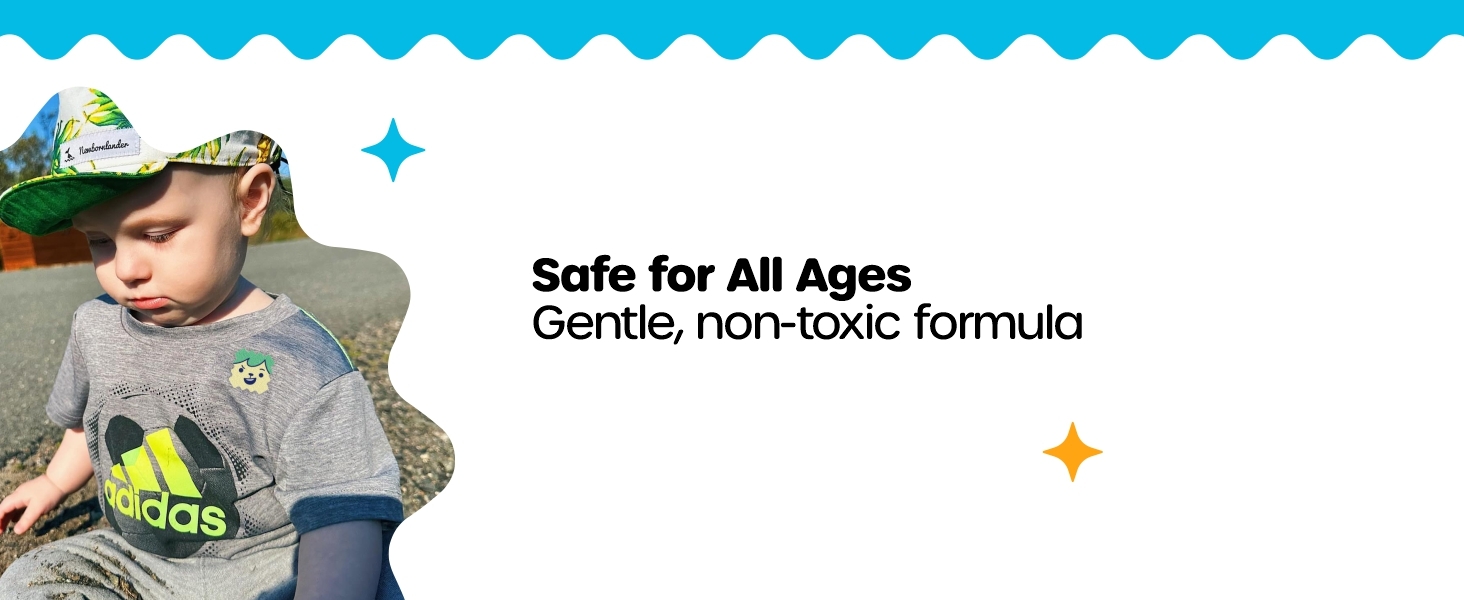 safe for all ages, gentle, non toxic