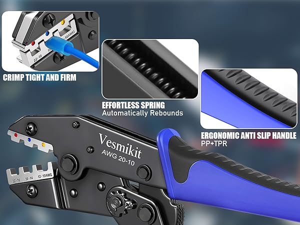 ratcheting crimper crimp tight and firm