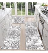 Farmhouse Kitchen Rugs Sets of 3 Non Slip Washable Kitchen Rugs and Mats Boho Kitchen Mats f...