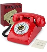 Retro Rotary Dial Phone Sangyn 1960s Vintage Landline Telephone Old Fashioned Corded Phones with ...