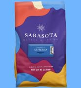 Sarasota Coffee Whole Bean Espresso | Dark Roast Gourmet Coffee Beans | Low Acid, Mold Free, Spec...