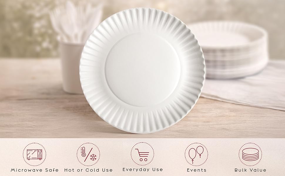 paper plates, disposable plates, paper plates bulk, heavy duty paper plates, paper plates 9 inch