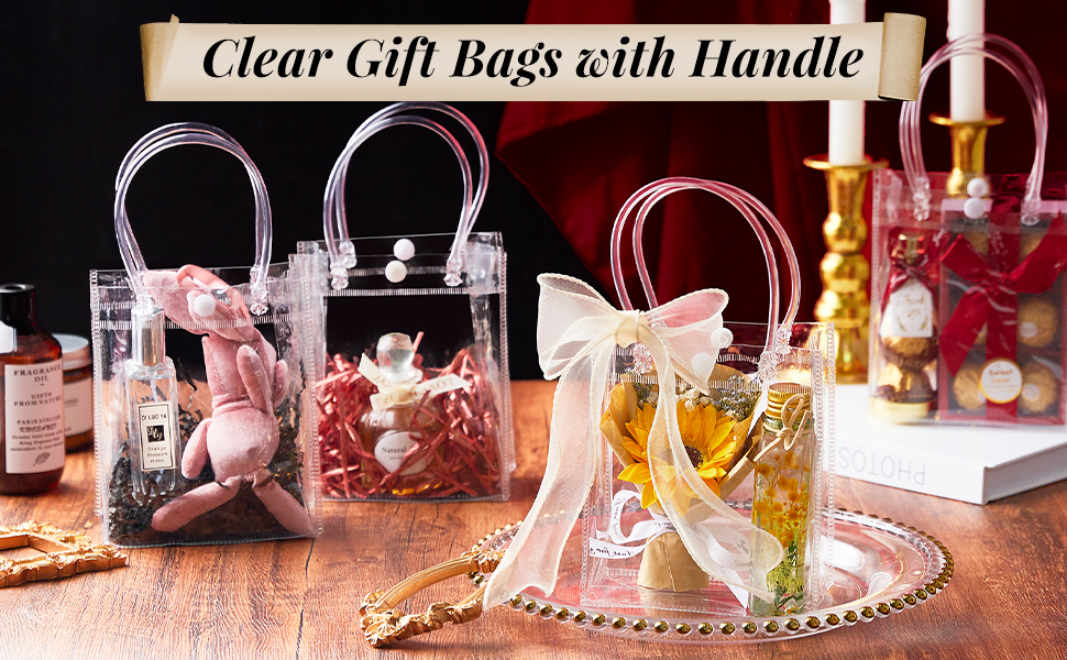 Clear Gift Bags with Handle