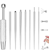 Dexspoeny 8 PCS Piercing Ball Grabber Tool Kit-Piercing Taper Insertion Tool, 14G 16G 18G Threadl...