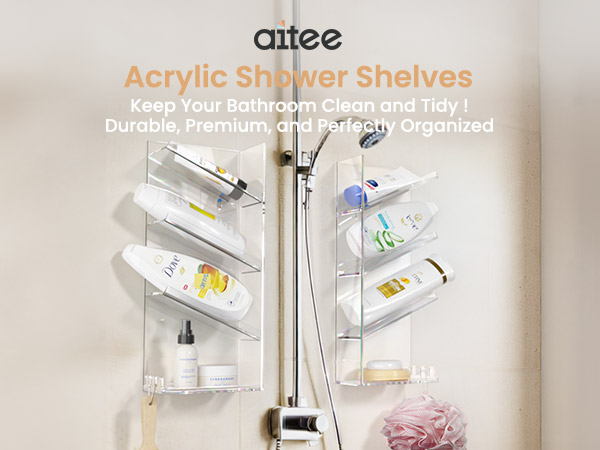 AITEE Acrylic Shower Caddy Organizer