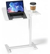 Mobile Standing Desk with Hidden Casters, Adjustable Height Desk, Portable Laptop Computer Table ...