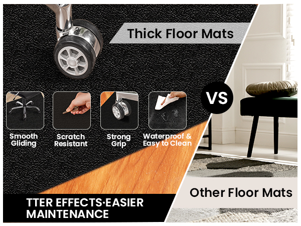 Plastic Protector for L Desk, Home, Gaming Easy Glide