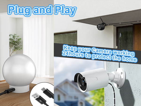 33FT usb c extension cable for indoor camera
