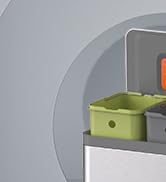 Mbillion Dual Trash Can for Recycling and Trash 2 x 5.3 Gallon, 2 x 20 Liter(40L)Kitchen Garbage ...