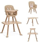 Dream On Me Luna 4-in-1 Convertible High Chair – Transforms into a Booster &amp; Toddler Seat, Then i...